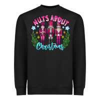 Black Nuts About Christmas Heavyweight Sweatshirt - CowhideDigitalArt