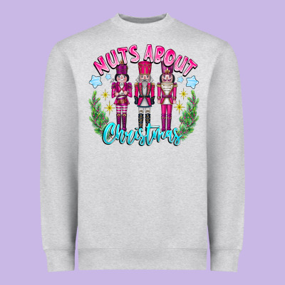 Nuts About Christmas Heavyweight Sweatshirt Designed By Cowhidedigitalart