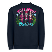 Navy Nuts About Christmas Heavyweight Sweatshirt - CowhideDigitalArt