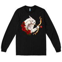 Black cupid cat Long Sleeve Tee - OliviaCreatesArt
