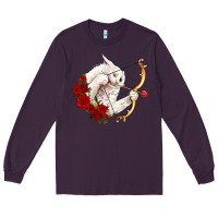 Plum cupid cat Long Sleeve Tee - OliviaCreatesArt
