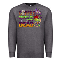 Charcoal Heather coffee brings me back dead Premium Sweatshirt - BarkalooDesign