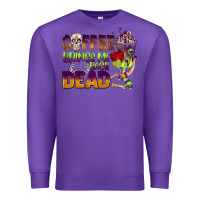 Purple coffee brings me back dead Premium Sweatshirt - BarkalooDesign