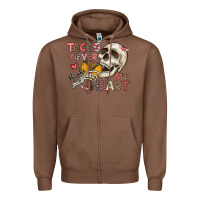 Chestnut Tacos Never Broke My Heart Zipper Hoodie - CowhideDigitalArt