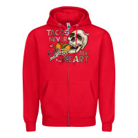 Red Tacos Never Broke My Heart Zipper Hoodie - CowhideDigitalArt