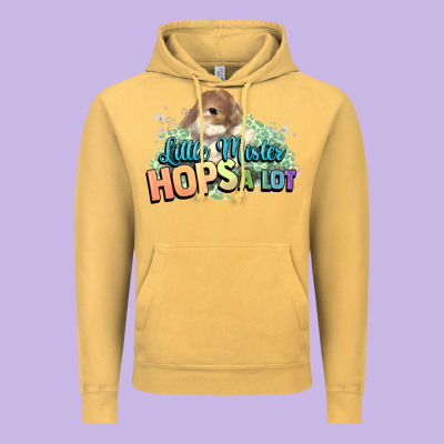Little Mister Hops A Lot Easter Day Vintage Hoodie Designed By Howdyjamesfarm