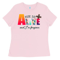 Bubblegum Pink He is Alive Ladies Tee - Bettercallsaul