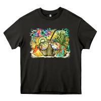 Asphalt coconut with fruits  background Heavy Core Tee - BarkalooDesign