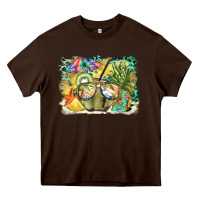 Chocolate Brown coconut with fruits  background Heavy Core Tee - BarkalooDesign