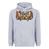Heather Grey western goats Heavyweight Hoodie - BarkalooDesign