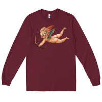Burgundy cupid olivia Long Sleeve Tee - OliviaCreatesArt