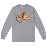 Heather Grey cupid olivia Long Sleeve Tee - OliviaCreatesArt