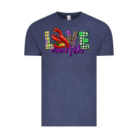 Vintage Denim love crawfish mardi gras Vintage Tee - CowGirlArtShop