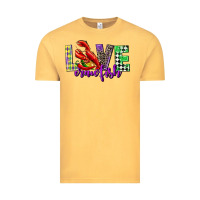 Vintage Mustard love crawfish mardi gras Vintage Tee - CowGirlArtShop