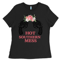 Black Hot Southern Mess Ladies Tee - Bettercallsaul