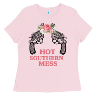 Bubblegum Pink Hot Southern Mess Ladies Tee - Bettercallsaul