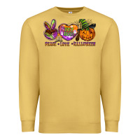 Peace Love Halloween Premium Sweatshirt | Teevron