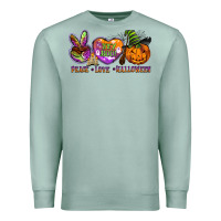Seafoam peace love halloween Premium Sweatshirt - BarkalooDesign