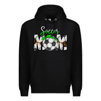 Black Soccer Mom Premium Hoodie - CowhideDigitalArt