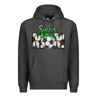 Charcoal Heather Soccer Mom Premium Hoodie - CowhideDigitalArt