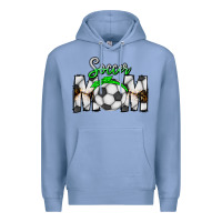 Colony Blue Soccer Mom Premium Hoodie - CowhideDigitalArt