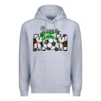 Heather Grey Soccer Mom Premium Hoodie - CowhideDigitalArt