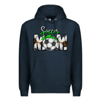 Navy Soccer Mom Premium Hoodie - CowhideDigitalArt