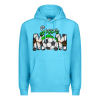 Ocean Blue Soccer Mom Premium Hoodie - CowhideDigitalArt