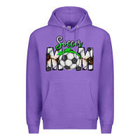 Purple Soccer Mom Premium Hoodie - CowhideDigitalArt