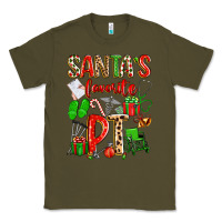Army Green santa's favorite pt Classic Tee - texasbilliewilder
