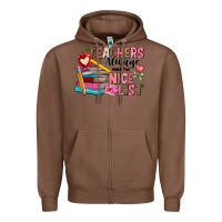 Chestnut Teachers Always Make The Nice List Zipper Hoodie - CowhideDigitalArt