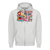 Dove Grey Teachers Always Make The Nice List Zipper Hoodie - CowhideDigitalArt