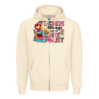 Sandshell Teachers Always Make The Nice List Zipper Hoodie - CowhideDigitalArt