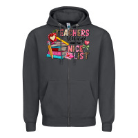 Smoke Teachers Always Make The Nice List Zipper Hoodie - CowhideDigitalArt