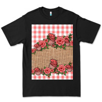 Black valentines day burlap background Premium Tee - Jasminsmagicworld
