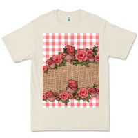 Bone valentines day burlap background Premium Tee - Jasminsmagicworld