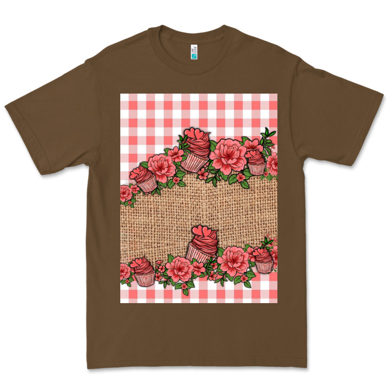 Valentines Day Burlap Background Premium Tee by Jasminsmagicworld | Teevron