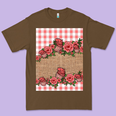 Valentines Day Burlap Background Premium Tee Designed By Jasminsmagicworld