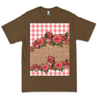 Cacao valentines day burlap background Premium Tee - Jasminsmagicworld