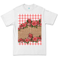White valentines day burlap background Premium Tee - Jasminsmagicworld