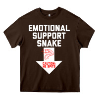 Chocolate Brown Mens Crude Humor Inappropriate Emotional Support Snake Halloween Heavy Core Tee - trangStudio
