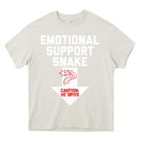 Cream Mens Crude Humor Inappropriate Emotional Support Snake Halloween Heavy Core Tee - trangStudio