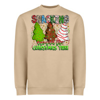 Mushroom Snacking Around The Christmas Tree Heavyweight Sweatshirt - CowhideDigitalArt