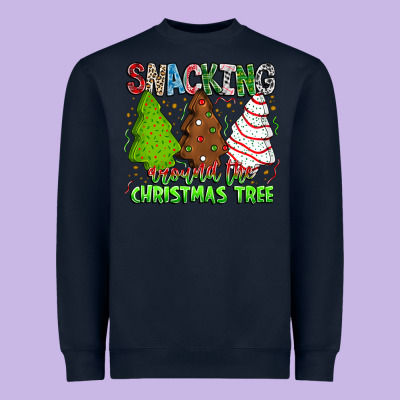 Snacking Around The Christmas Tree Heavyweight Sweatshirt Designed By Cowhidedigitalart