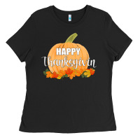 Black Happy Thanksgiving Ladies Tee - Bettercallsaul