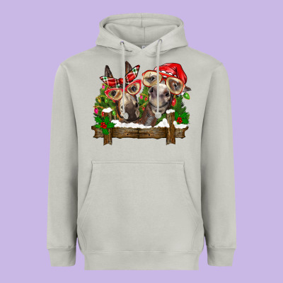 Christmas Donkeys Heavyweight Hoodie Designed By Barkaloodesign