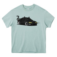 Arona spooky halloween jdm s14 silvia 240sx black cat illustrated t shirt Heavy Core Tee - trangStudio