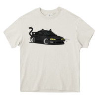 Spooky Halloween Jdm S14 Silvia 240sx Black Cat Illustrated T Shirt Heavy Core Tee | Teevron
