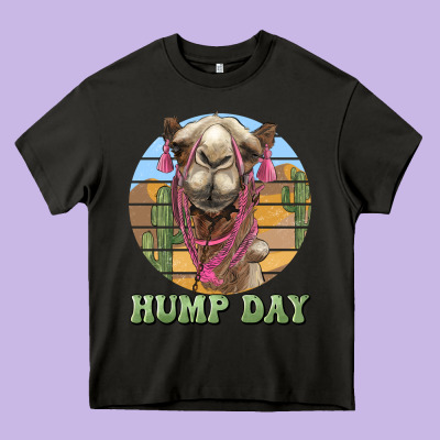 Hump Day Camel Heavy Core Tee Designed By Barkaloodesign
