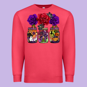 Halloween Jars Rose Premium Sweatshirt Designed By Barkaloodesign